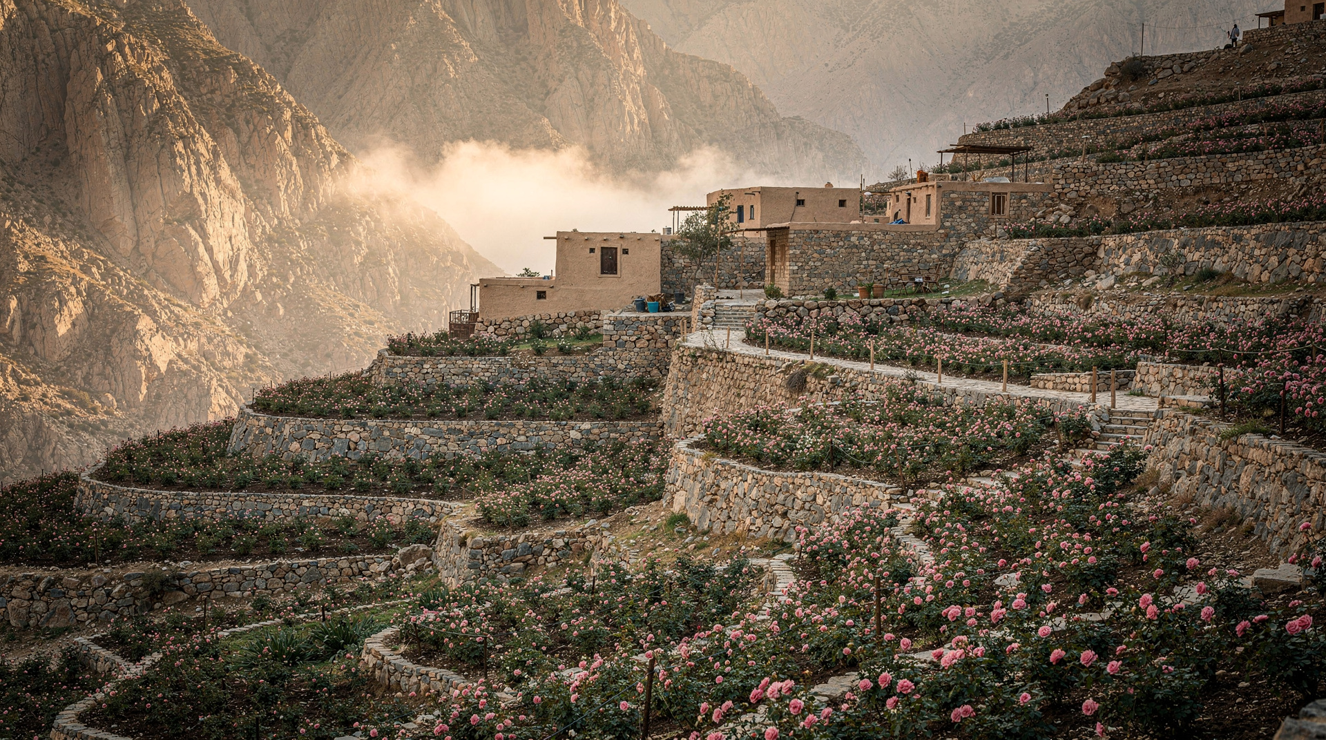 Jebel Akhdar — Omans Grüner Berg und Rosengartenhochweiden